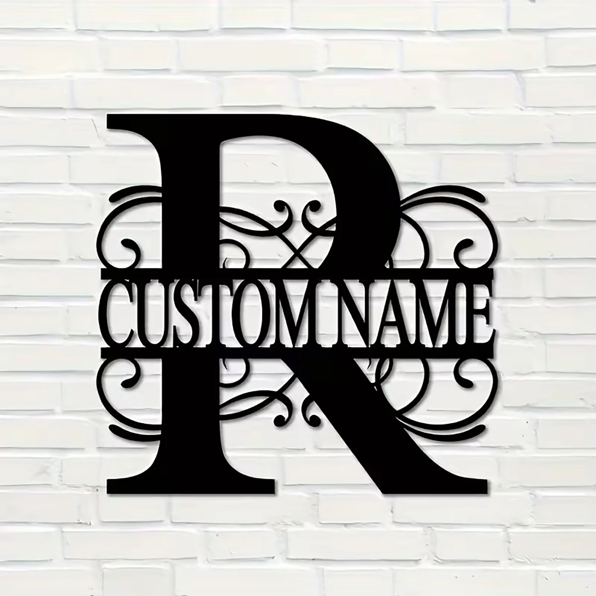 Classic Custom Monogram Metal Wall Art - Personalized Initials & Family Name, Home Decor,  Hanging Sign for Porch, Garden, Yard