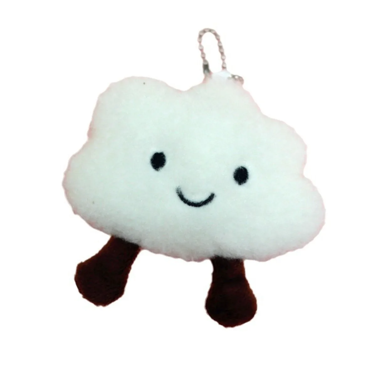 Cute Plush Smile Cloud Keychain Cotton Stuffed Doll Toy Keyring Backpack Bag Pendant Car Key Chains For Women Girls Gift