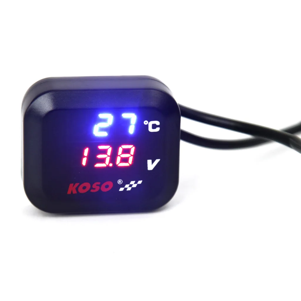 

SMOK For KOSO Universal Motorcycle Multi-Function Digital Water Temperature Meter Voltmeter USB Water Meter Gauge 3 in 1