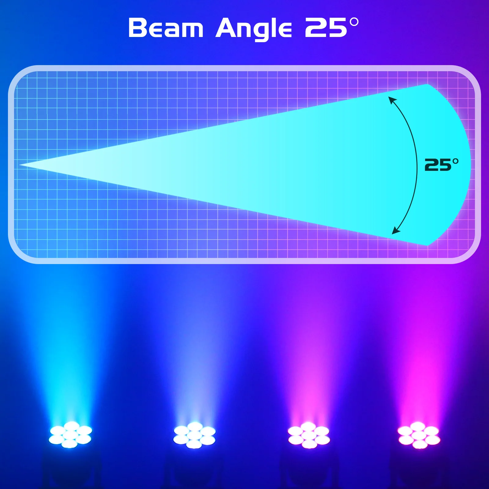 LeLeght 7x15W LED Moving Head Light 4 IN 1 RGBW DMX512