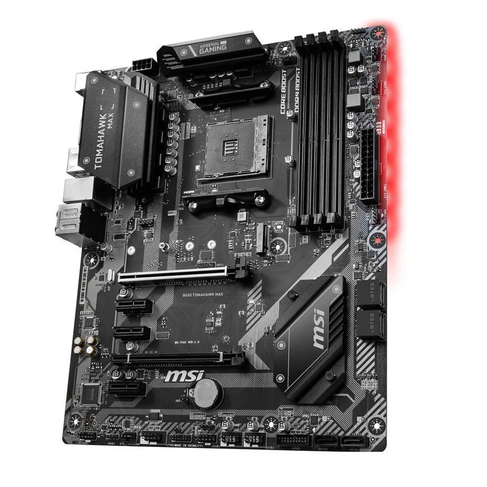 Imagem -04 - Msi-placa-mãe Usado B450 Tomahawk Max Am4 Amd B450 Sata gb s Atx