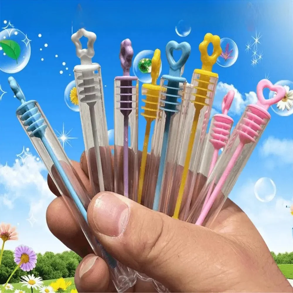 Jouet de soufflage de bulles pour enfants, bâton de bulles de dessin animé incassable, activités de plein air pour enfants, jouet de jeu de bulles de mariage