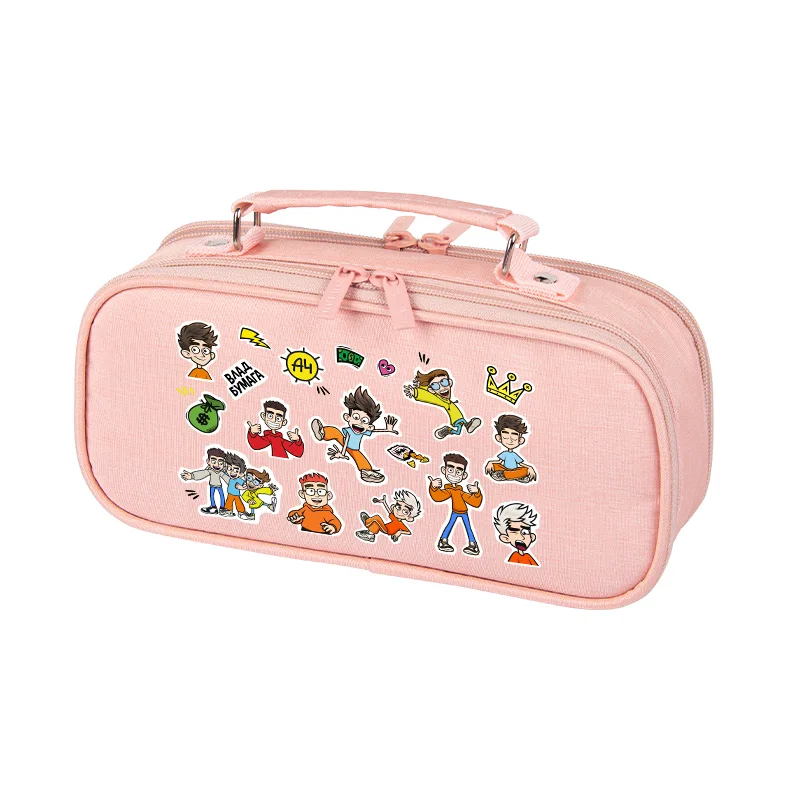 Pink Merch A4 Lamba Children Pencil Case Multi Layer Large Capacity Cartoon vlad a4 Stationery Box Stationery Storage Bag