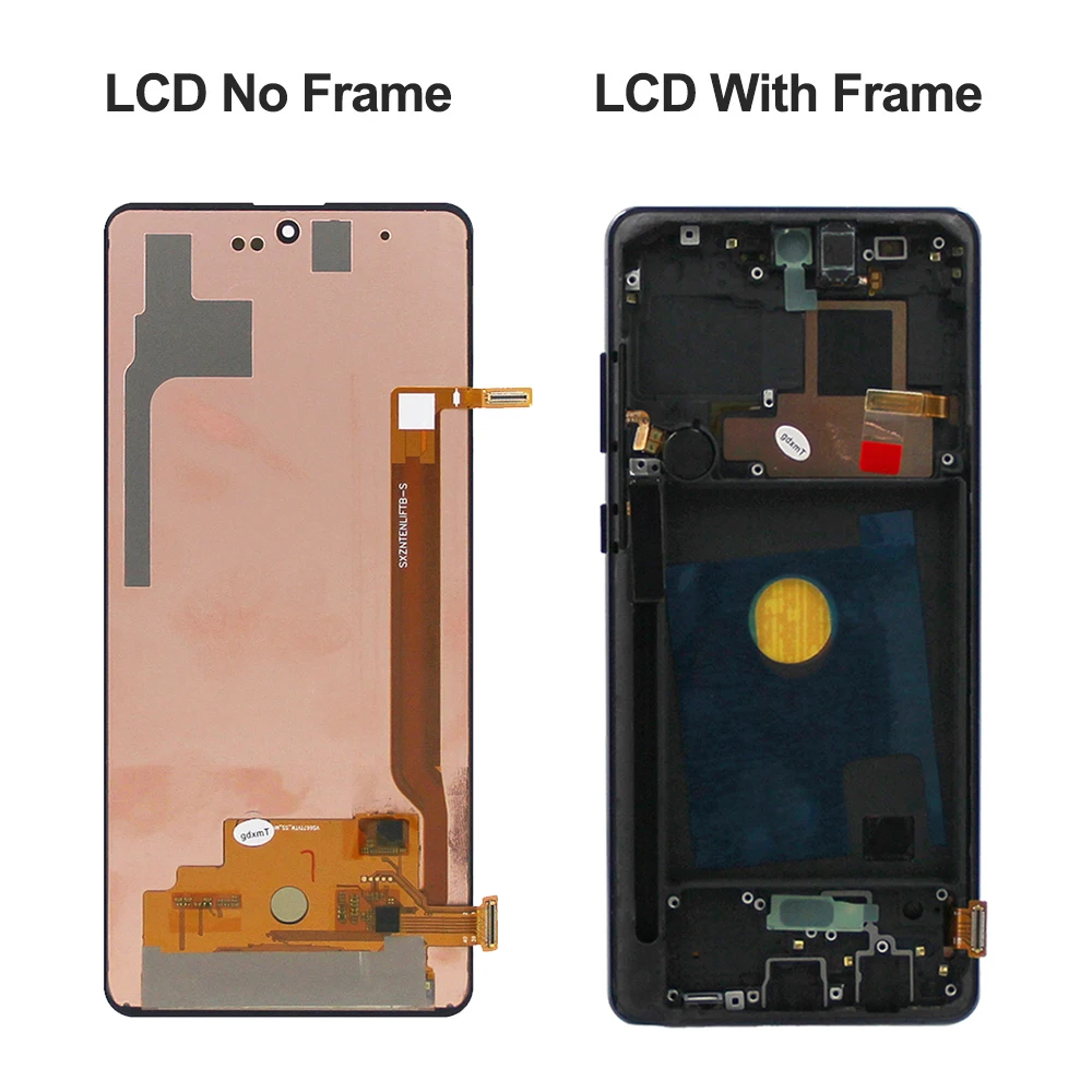 Super AMOLED 6.7\'\' Display for Samsung Galaxy Note 10 Lite N770 N770F Lcd Display Touch Screen Digitizer Assembly With Frame