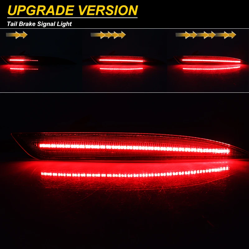 For KIA Optima K5 2016 2017 2018 Red LED Car Rear Bumper Reflectors Tail/Brake Lights Rear Fog Lights w/ Sequential Turn Signal