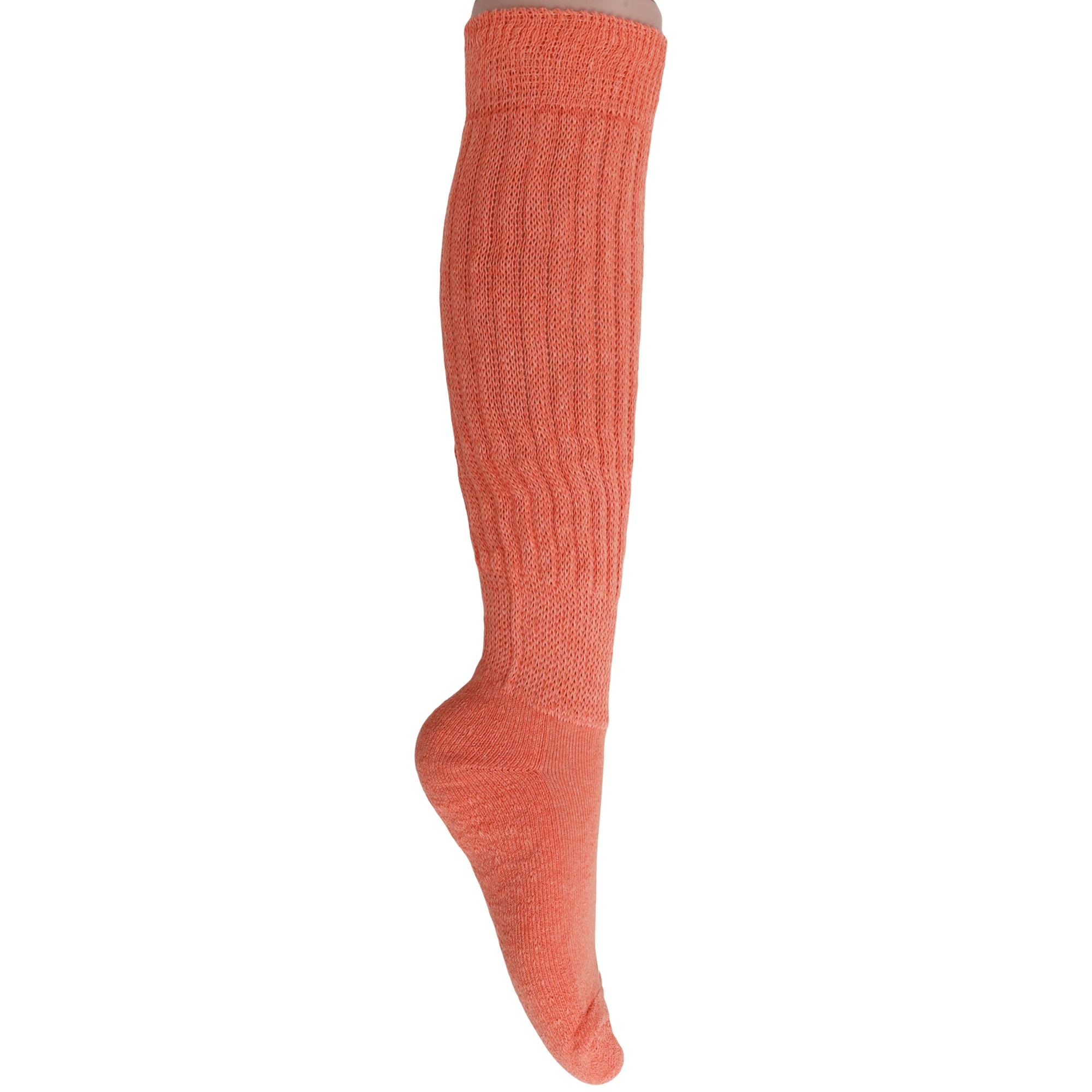 Light Orange Heavy Slouch Socks for Women Shoe Size 5 to 10 2 Pairs