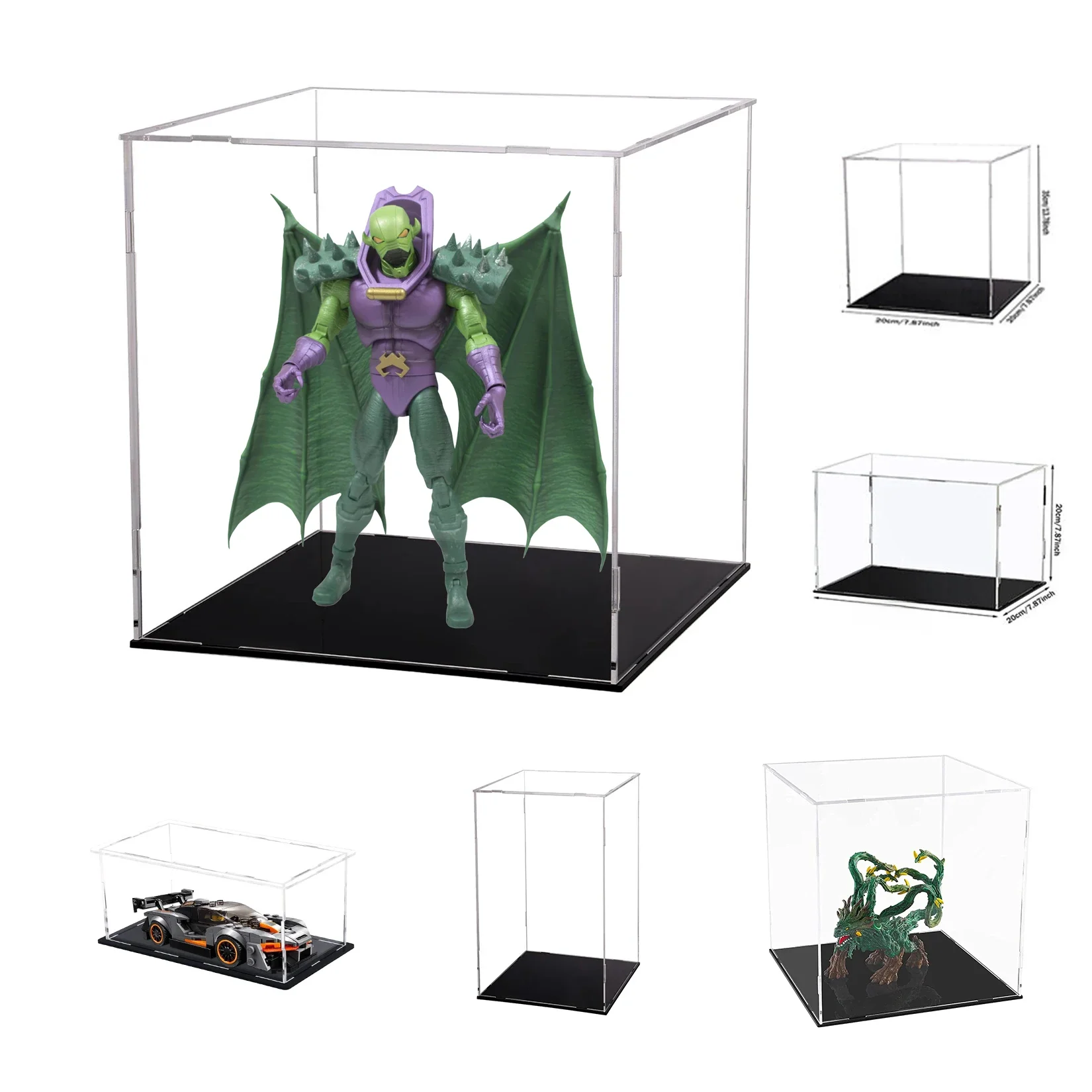 Présentoir de 75 tailles pour objets de collection, boîte en acrylique transparent, vitrine de Protection pour exposition de figurines d'action, jouets d'organisation