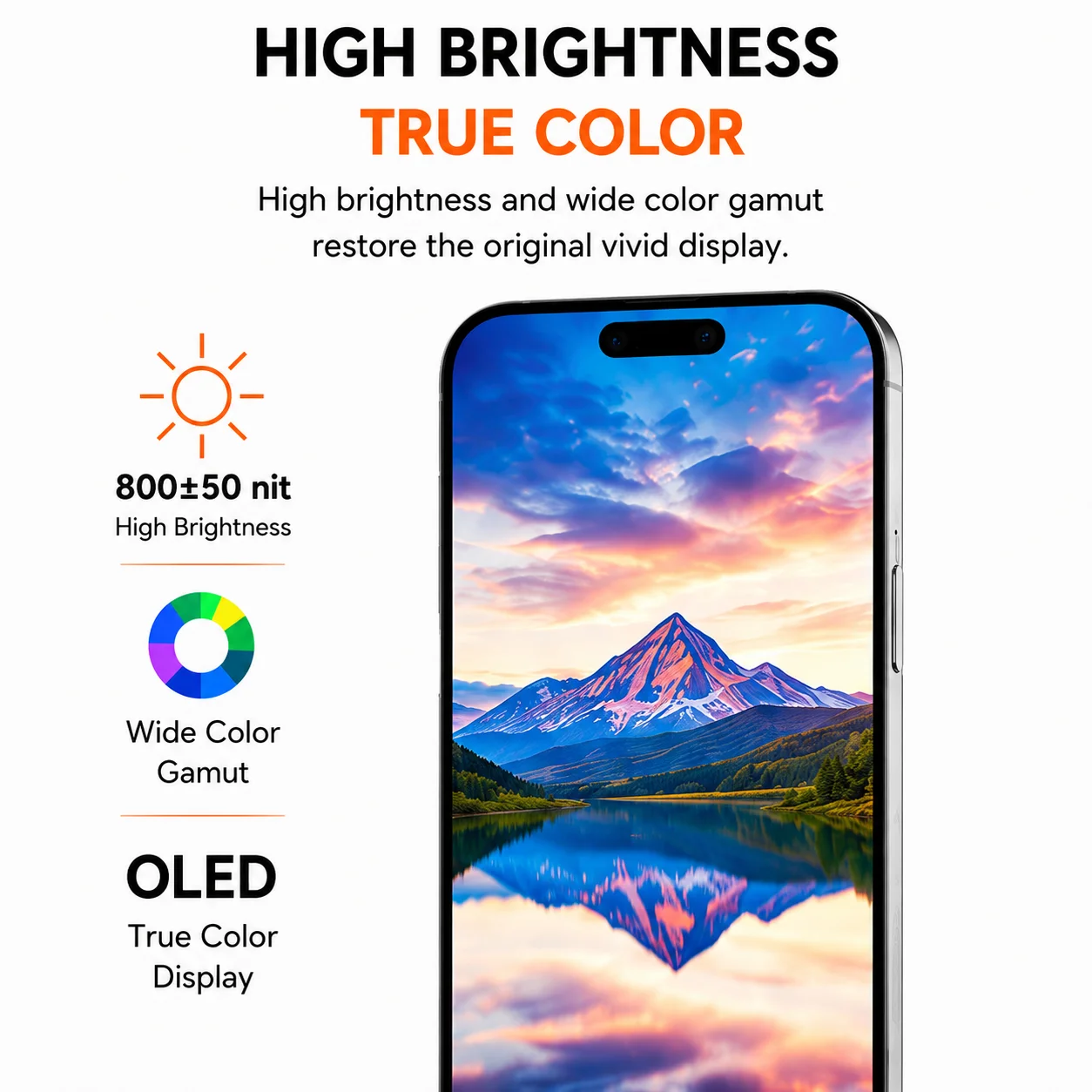 Ekran OLED o częstotliwości 120 Hz do iPhone'a 13 14 15 16 17 Pro Max Plus 17Air DD, wyświetlacz OLED z funkcją 3D Touch, zamiennik digitizera — zdjęcie produktu 4