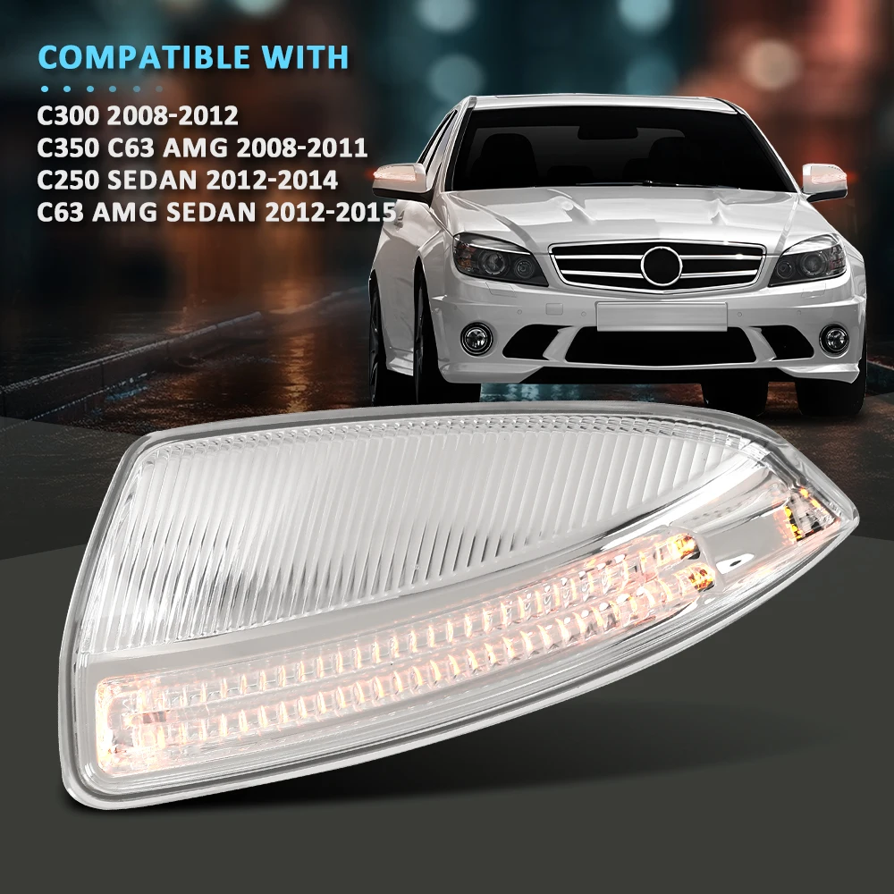 

Fit for Mercedes W204 C250 C300 C350 C63 Left Door Mirror Turn Signal Light