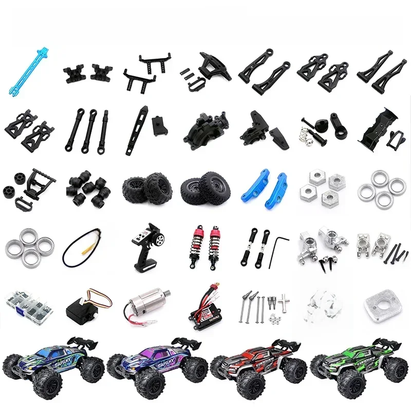 SCY 16101 16102 Version brossée RC pièces automobiles arbre tournant roulement d'engrenage tige de traction tasse de direction bras oscillant moteur pneu vis