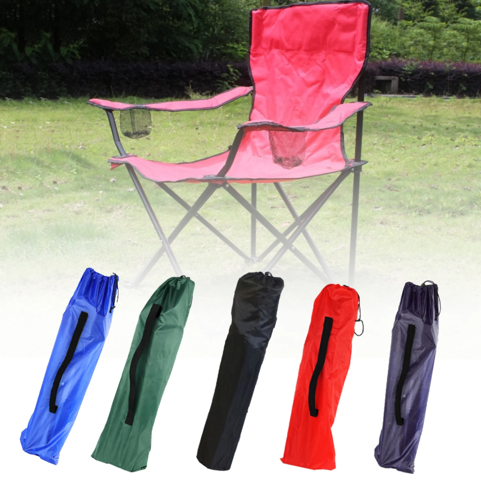 Campingstuhl-Aufbewahrungstaschen, tragbare Tragetasche für Klappstühle mit Kordelzug für Outdoor-Wanderungen, Picknick-Organizer-Tasche