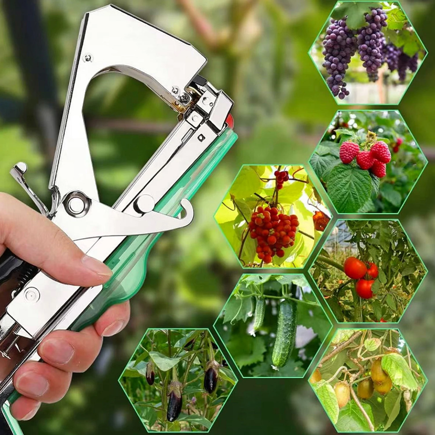 1/2 PCS Machine à lier les plantes, outil de jardinage pour lier les branches, pour raisins, tomates, concombres, poivrons, fleurs, légumes, machine à lier manuelle, ensemble d'outils de jardin avec