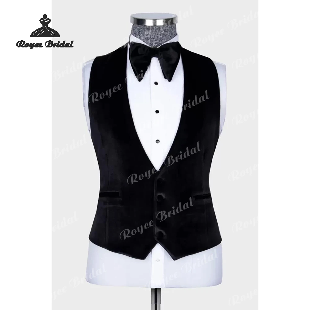 Terno de casamento masculino de três peças, breasted, lapela repicada, azul marinho, veludo, miçangas douradas, traje homme mariage, 2026