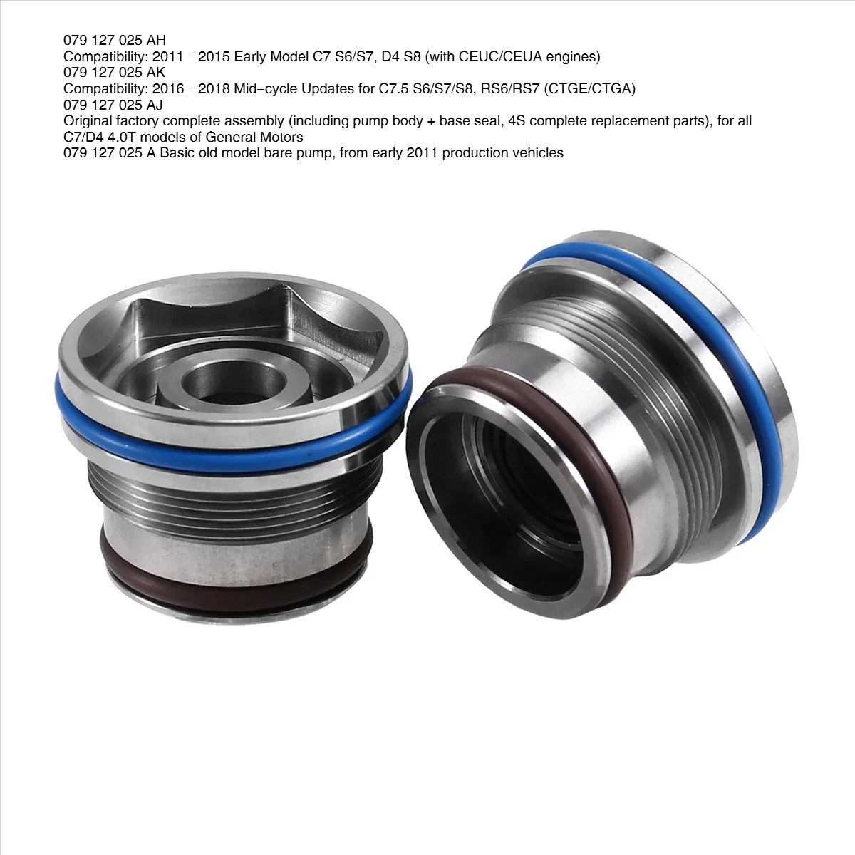 2PCS High Pressure Fuel Pump Repair Kits Base Seal for Audi S6 RS6 S7 RS7 S8 4.0T Auto Engine Parts