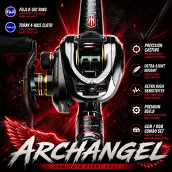 HASIDA Archangel Rod Combo Organic Whole Handle Ultra Grade High Carbon Fuji K SIC Guide Fishing Pole&Spin Baitcast wheel Set