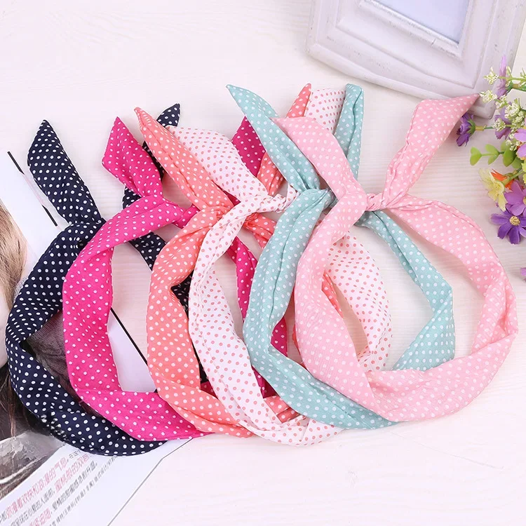 W nowym stylu 2022 gumka do włosów akcesoria do włosów stroik opaska uszy królika łuk obręcz do włosów opaski chusta na głowę zespół łuk Hairbands — zdjęcie 2