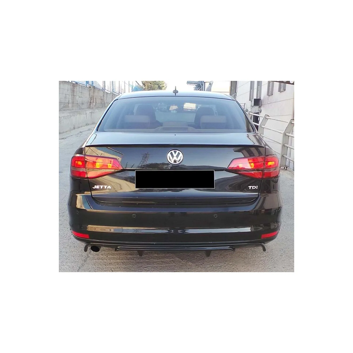 For Vw Volkswagen Jetta Mk6 2014 To 2018 Facelift Rear Bumper Diffuser Glossy Black - Stylish Rocker Hot Diffuser Radio Battery