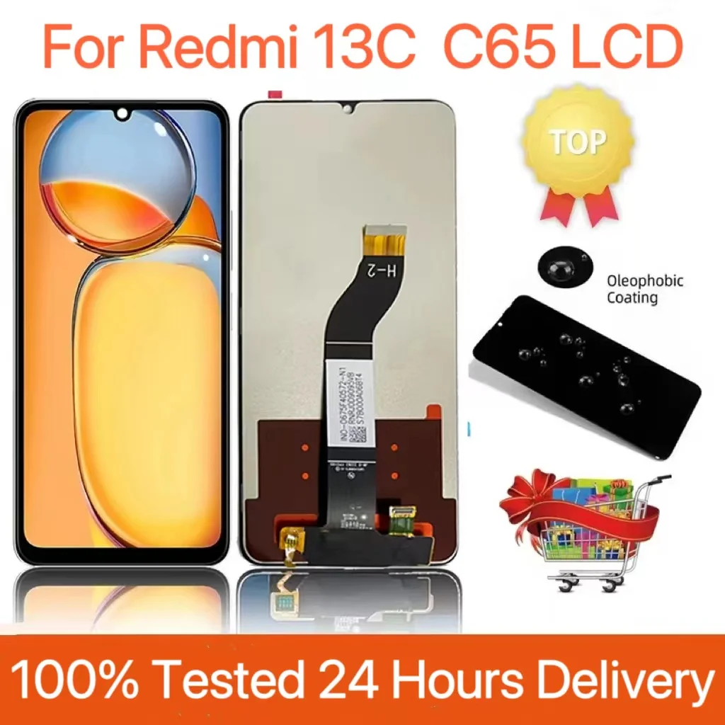 

NEW Original LCD 6.74'' For Xiaomi Redmi 13C LCD 23100RN82L Display Touch Panel Screen Assembly Pantalla For Redmi13c LCD Screen