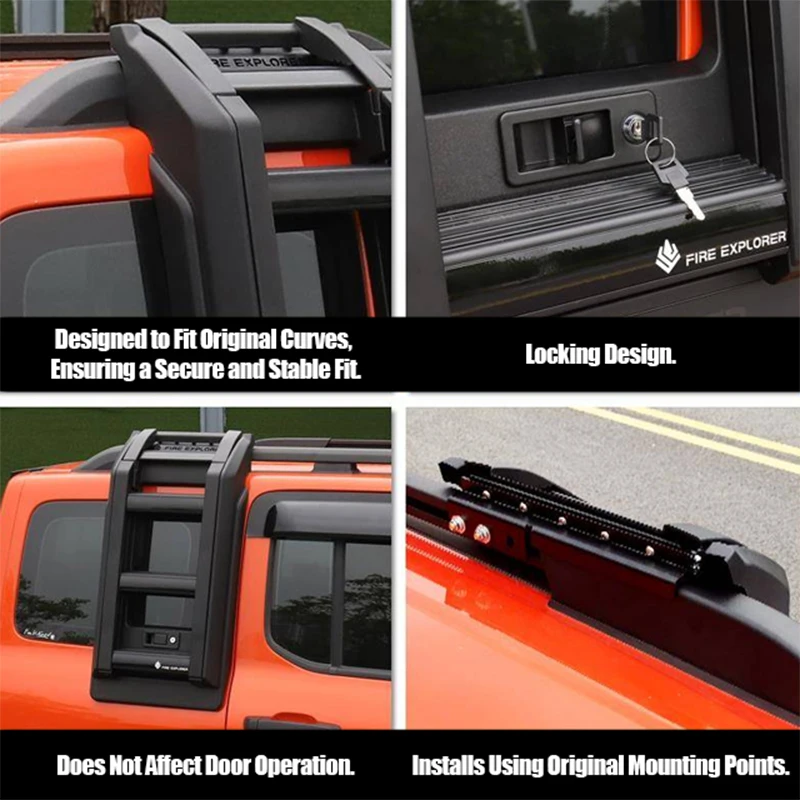 For GWM Tank 300 Side Ladder New Design Aluminum Flying Star Side Foldable Locking Ladder Car Accessories - Image 5