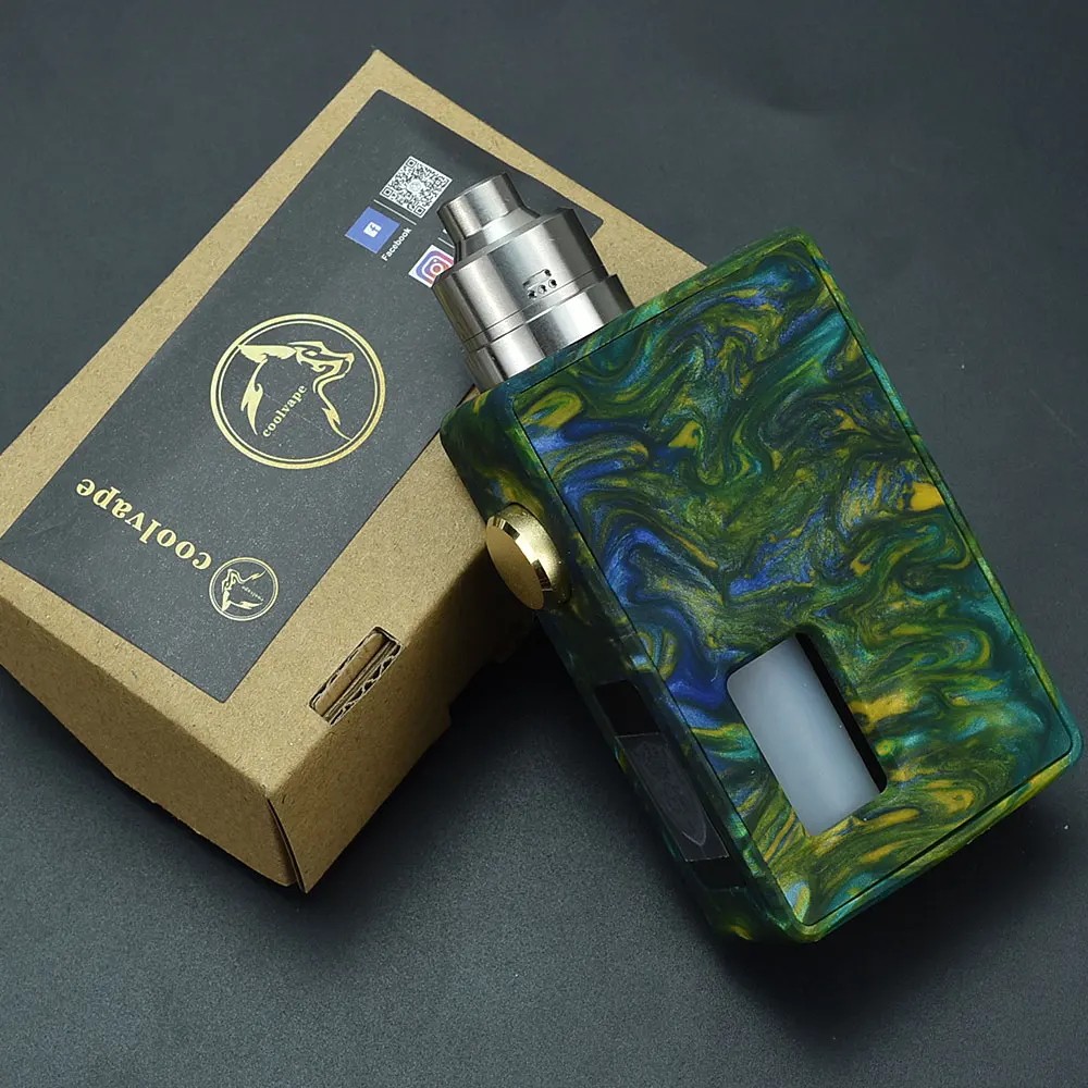 Imagem -06 - Material de Resina para Vape Mod Caixa Mecânica Vbs Iron Mod Squonk Mod 22 mm 316 ss Tank ss 18650 20700 6.5ml Nisshoku Rda