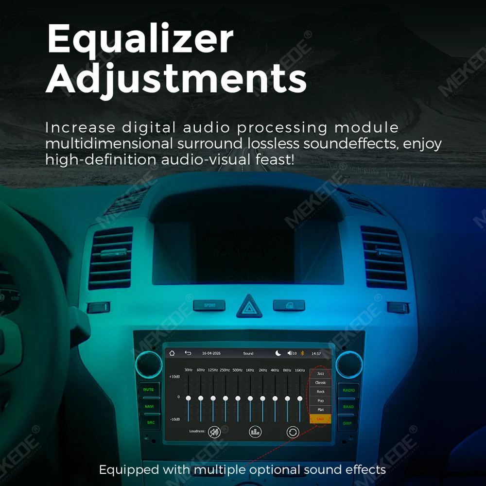 MEKEDE UE Stock 2DIN 7 Pulgadas Radio para Coche Linux con CarPlay Inalámbrico y Android Auto, Reproductor Multimedia con Pantalla Táctil, Autorradio Estéreo para Opel Astra H G J Zafira B Corsa C D Antara Vectra Vivaro, Bluetooth, FM, AM, RDS, USB, Cámara Trasera AHD, Control desde el Volante 6