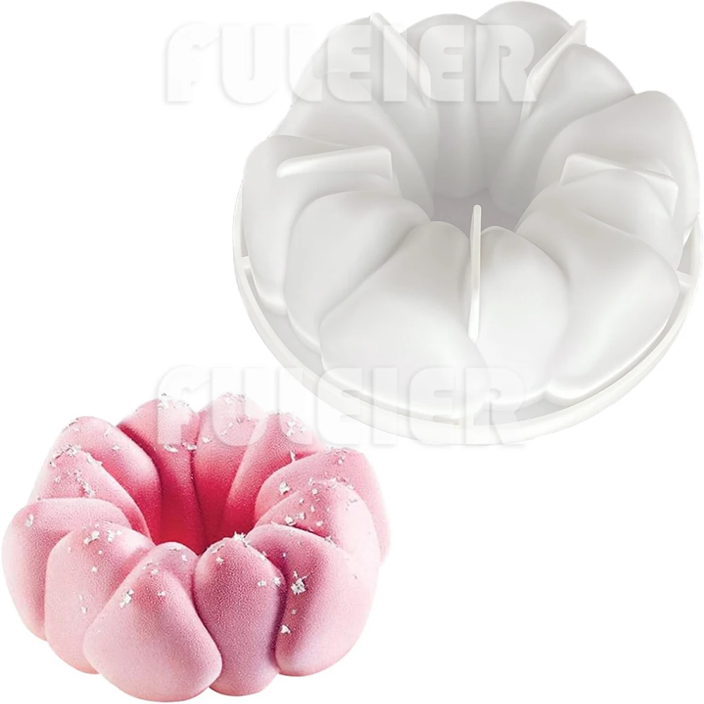 

3D Bunga Garland Silicone Mold Flower Silicone Cake Mold For Baking Chocolate Mousse Pastry Art Baking Moulds