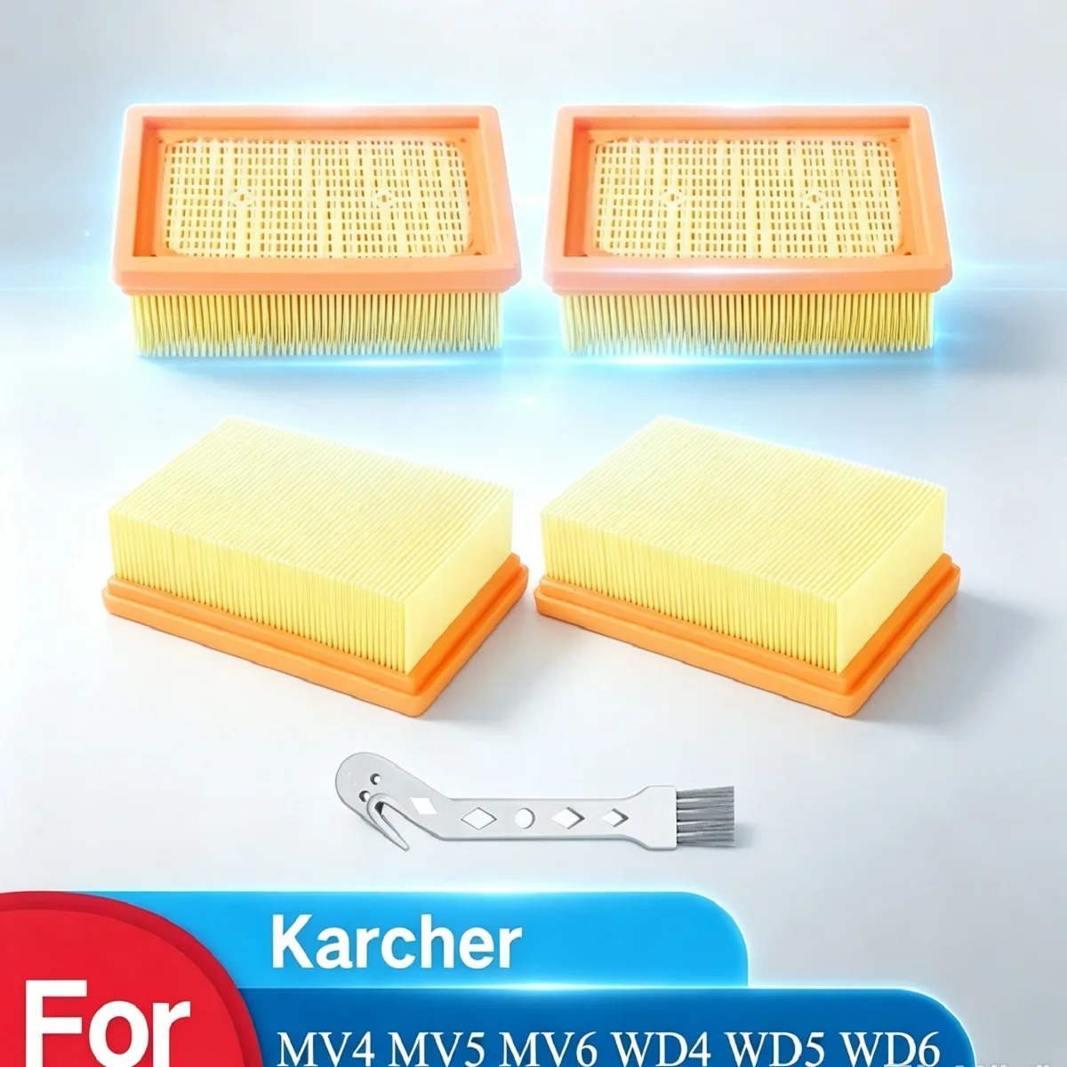 HEPA-Filter für Karcher MV4 MV5 MV6 WD4 WD5 WD6 Nass- und Trockensauger Ersatzteile # 2.863-005.0 HEPA-Filter
