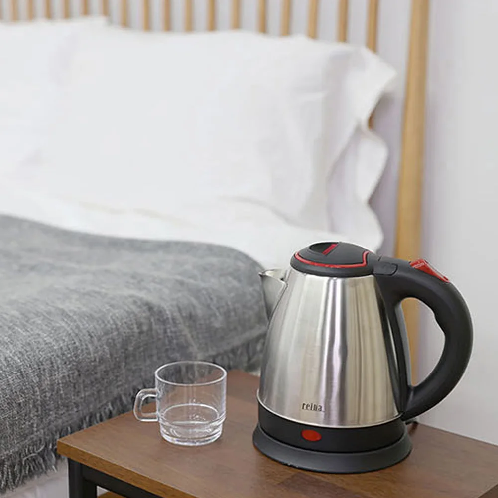 منفذ كهربائي لاسلكي R Reina ، منفذ كهربائي لغلي الماء غير القابل للصدأ ، تسخين عالي السرعة ، إيقاف تشغيل أوتوماتيكي ، 1000 لتر