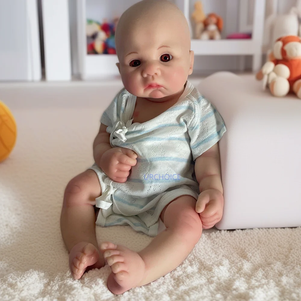 

Realistic 16" Silicone Reborn Baby Doll Boy Handcrafted Art Newborn Doll For Artist Collectors Holiday Presents