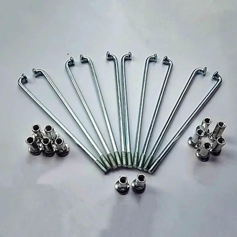 AliExpress 100pcs/lot Bicycle spokes 12G 2.5mm *60/65/70/75/80/85/90/95/100/105/110/115-180mm Bicycle motorcycle electric bicycle spokes