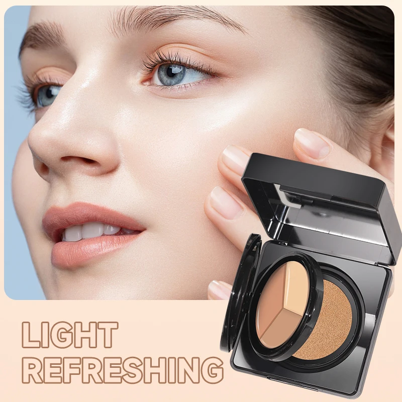 2-In-1 Air Cushion Bb Cream และคอนซีลเลอร์ Palette,แต่งหน้าติดทนนาน,กันน้ําและกันเหงื่อ,ปกปิดสิว,วิตามินอี