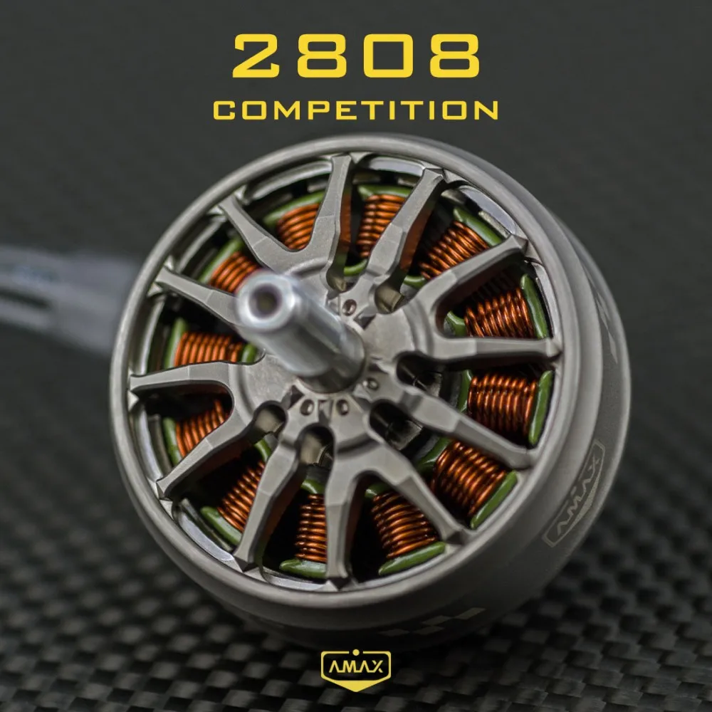 2808 Competition Brushless Motor 3-6S Φ5mm FPV RC Drone Model Plane Quad Freestyle Long Range  350 450 750 1250 1400 1600KV AMAX