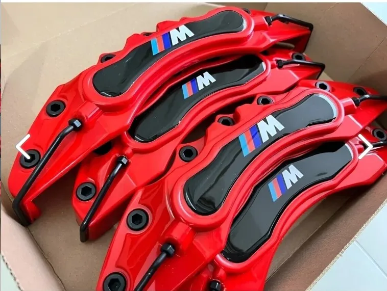 Red Caliper Cover 4 Pieces with M Logo for BMW vehicle