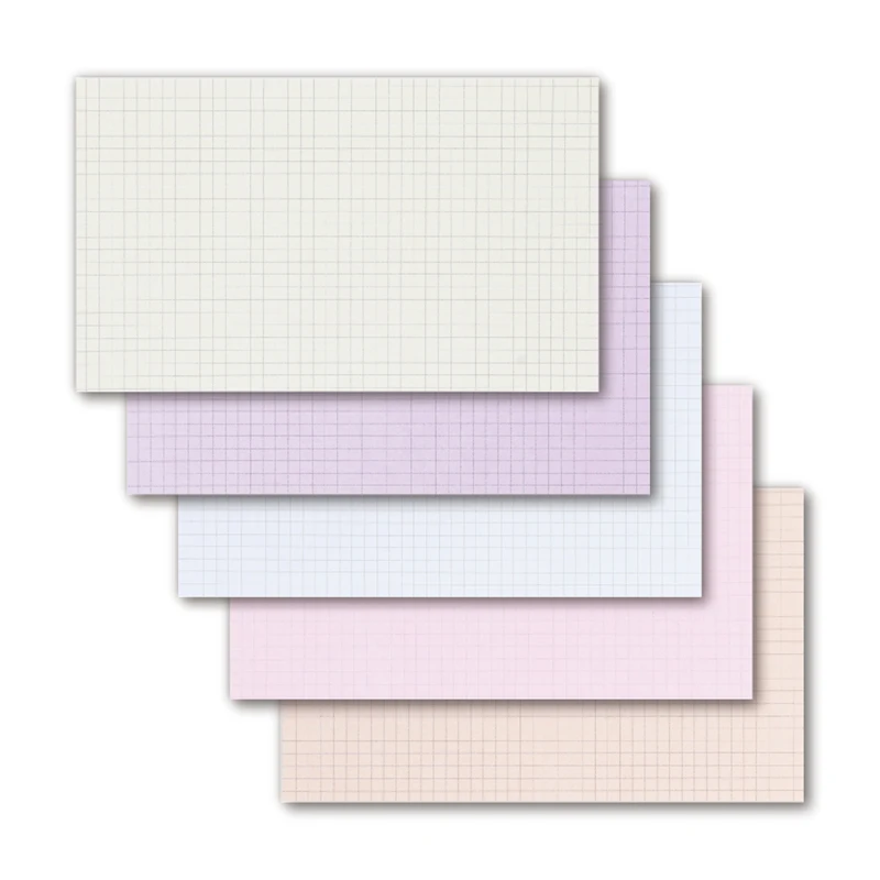 50Sheets/Set Index Cards 3\'\'x5\'\' DIY INS Style Five-Color Message Card Office Note COLOR MASH