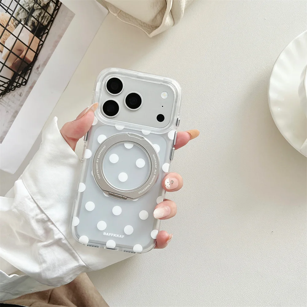 

The new 360 bracket wave point fashion trend is suitable for iPhone 17 Pro Max14, 13, 15, 16 Pro anti drop protection