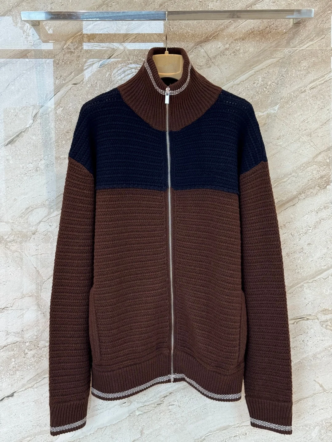 

Вязаный кардиган унисекс, вязаная куртка с цветными блоками, высококачественный простой универсальный топ для поездок на работу, бесплатная доставка