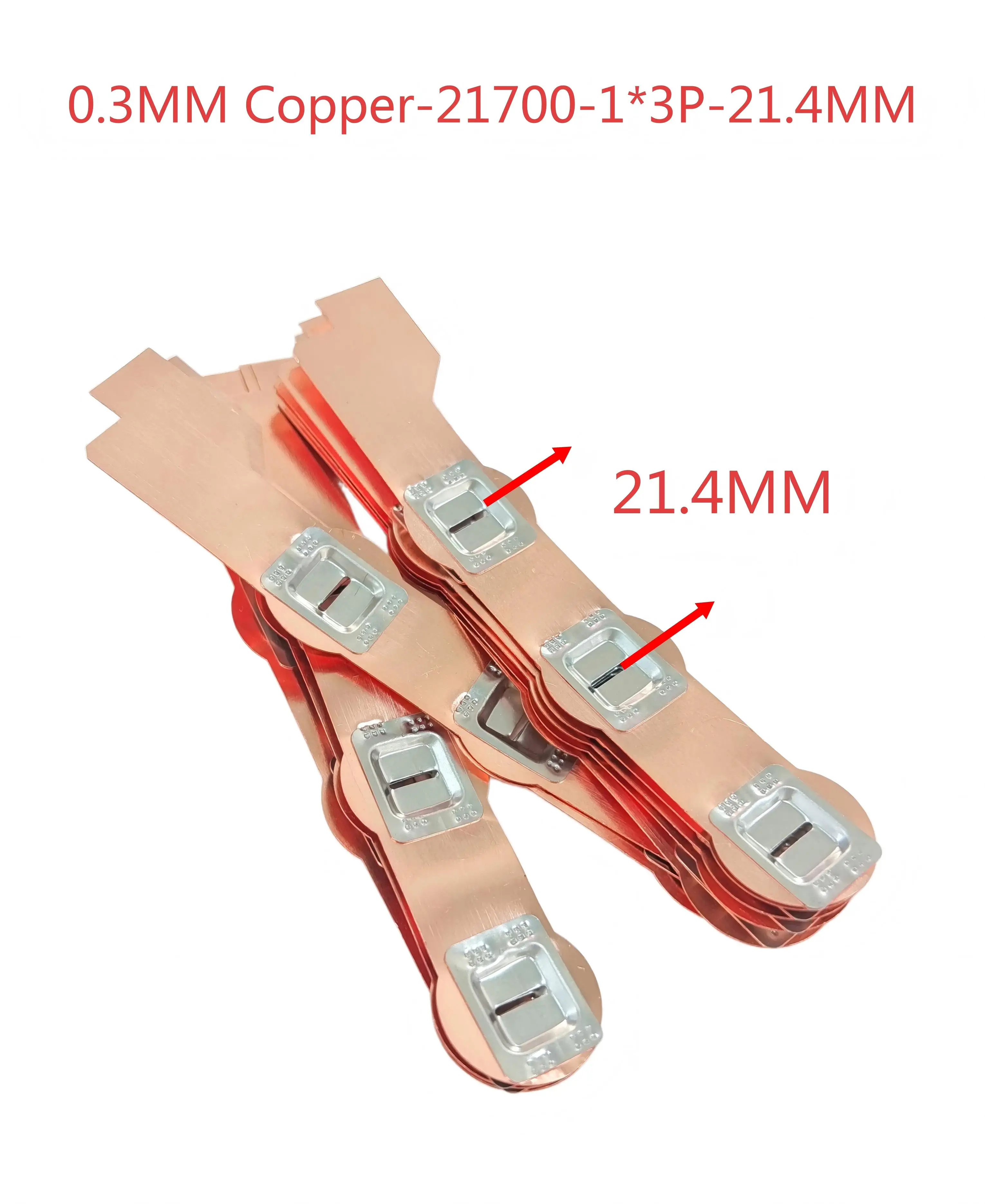WELLGO Custom 0.3MM Thick Copper 21700 1*3P 21.4MM Battery Nickel Plated Copper Strip Busbar Easy Spot Welding for 21700 Cells