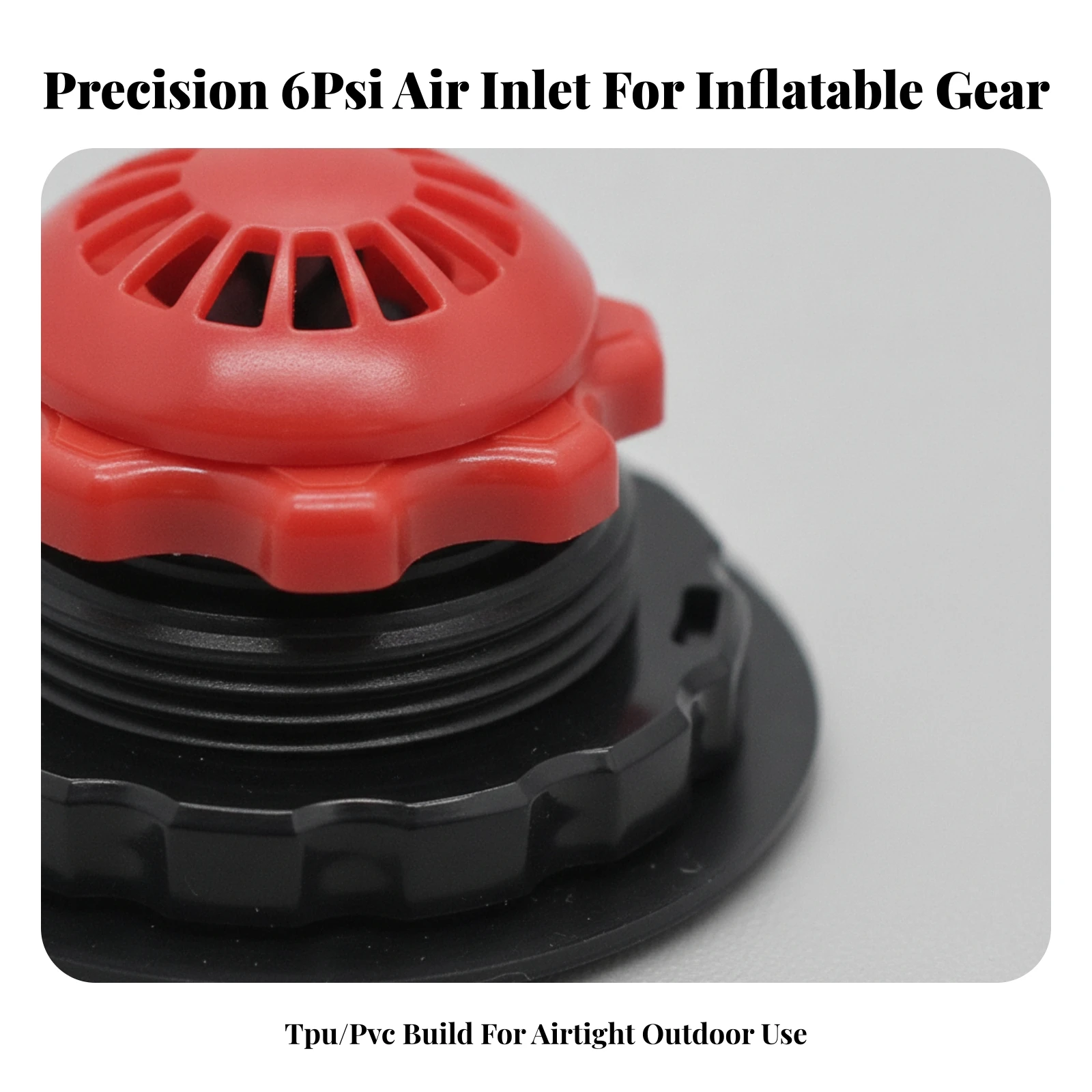 Inflatable Boat Air Valve Pressure Relief Port Plastic Low Profile Ribbed Locking Air Vent for Paddle Board Kayak Raft