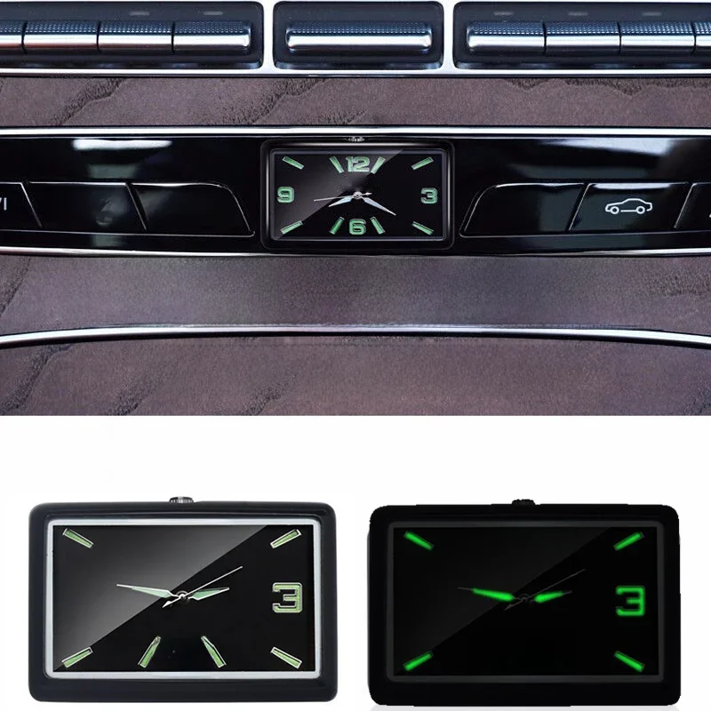 Auto mode voiture climatisation évent électronique Quartz horloge carré Vertical voiture horloge voiture lumineuse horloge électronique