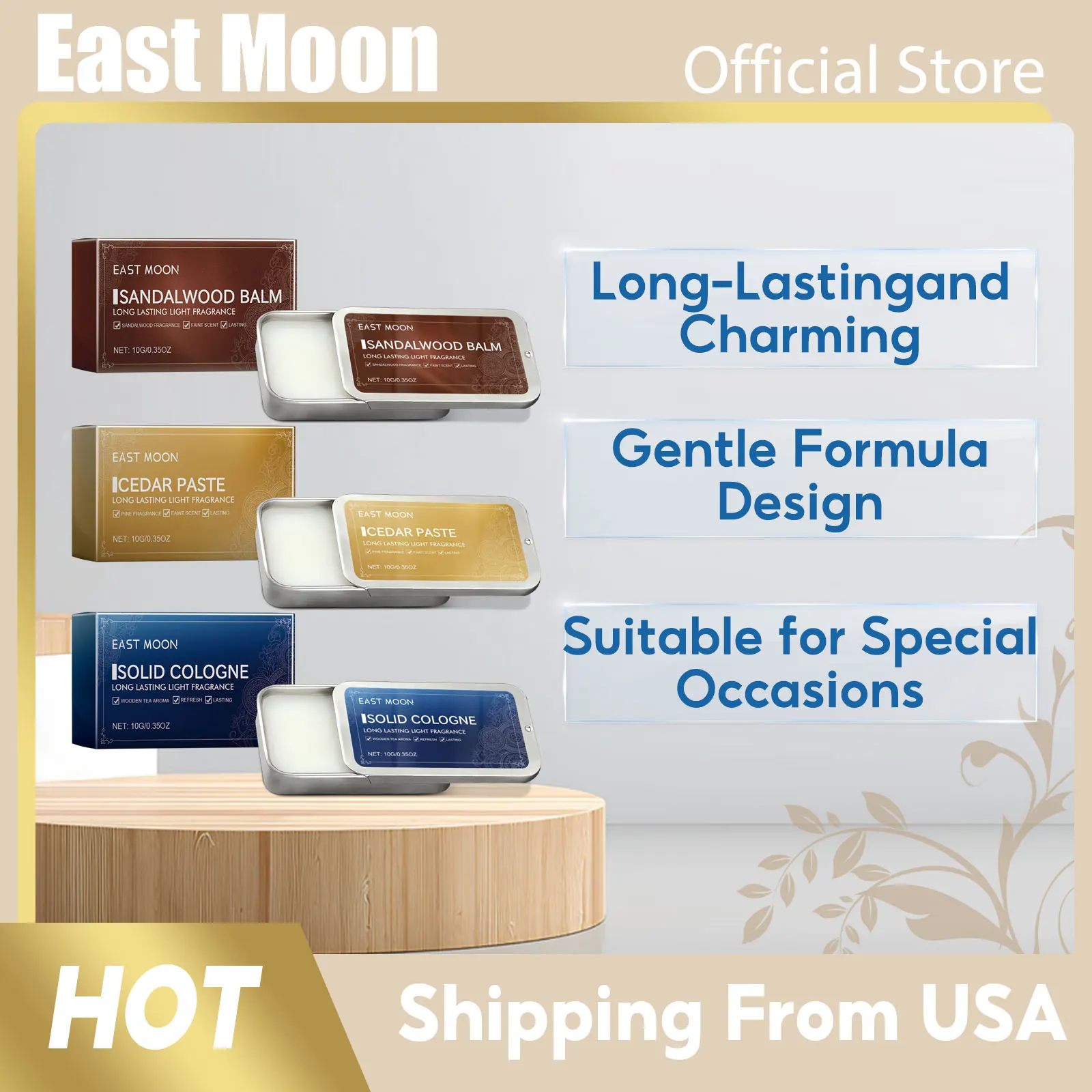 

Men Sandalwood Balm Series Lasting Scent Keep Fresh Dating Flirting Improve Temptation Portable Body Light Fragrance Solid Balms