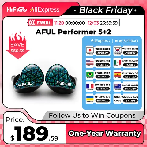 AFUL Performer 5+2 / Performer 7 2DD+4BA+1Micro Planar In Ear Monitor Earphones HiFi Wired Hybrid Headphone Music IEMs| HiFiGo