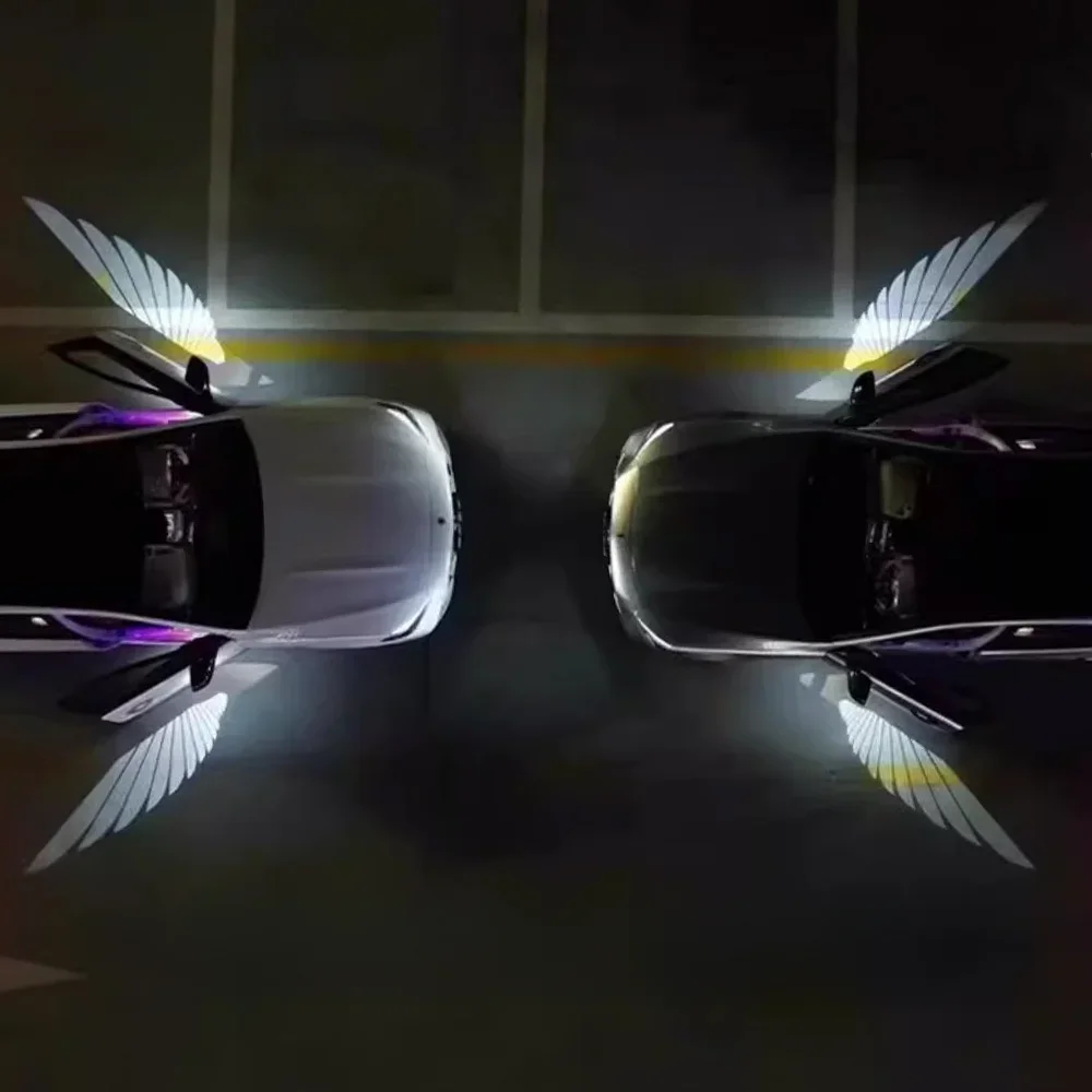 Angel Wing Carpet Projection Light Universal LED Decoration Light Welcome Light Exterior Projection Rearview Mirror Angel Wings