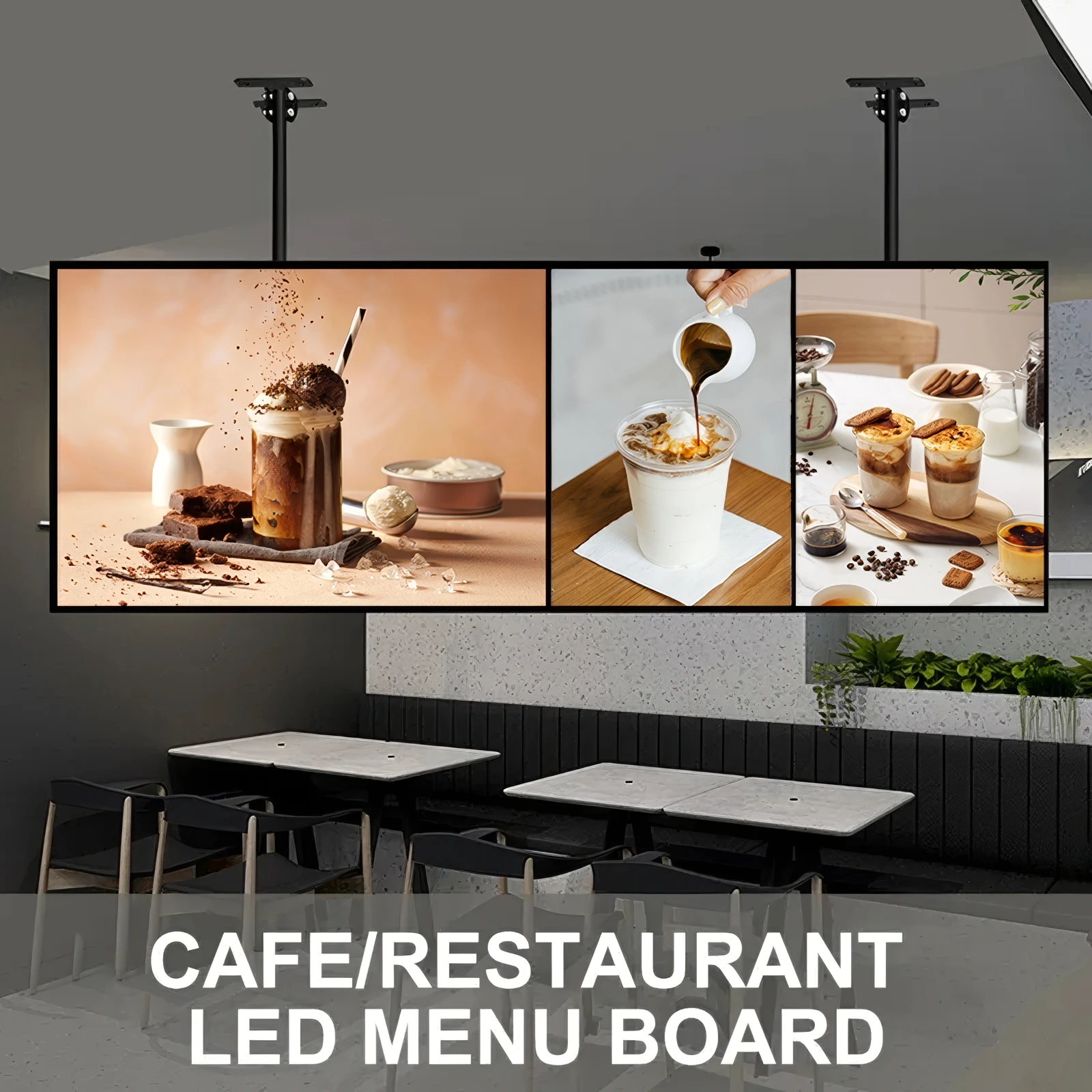 Slim Snap Frame LED Light Box Illuminated Poster Display LED Backlit Menu Board For Restaurant Cafe Shops Wall Mounted Billboard