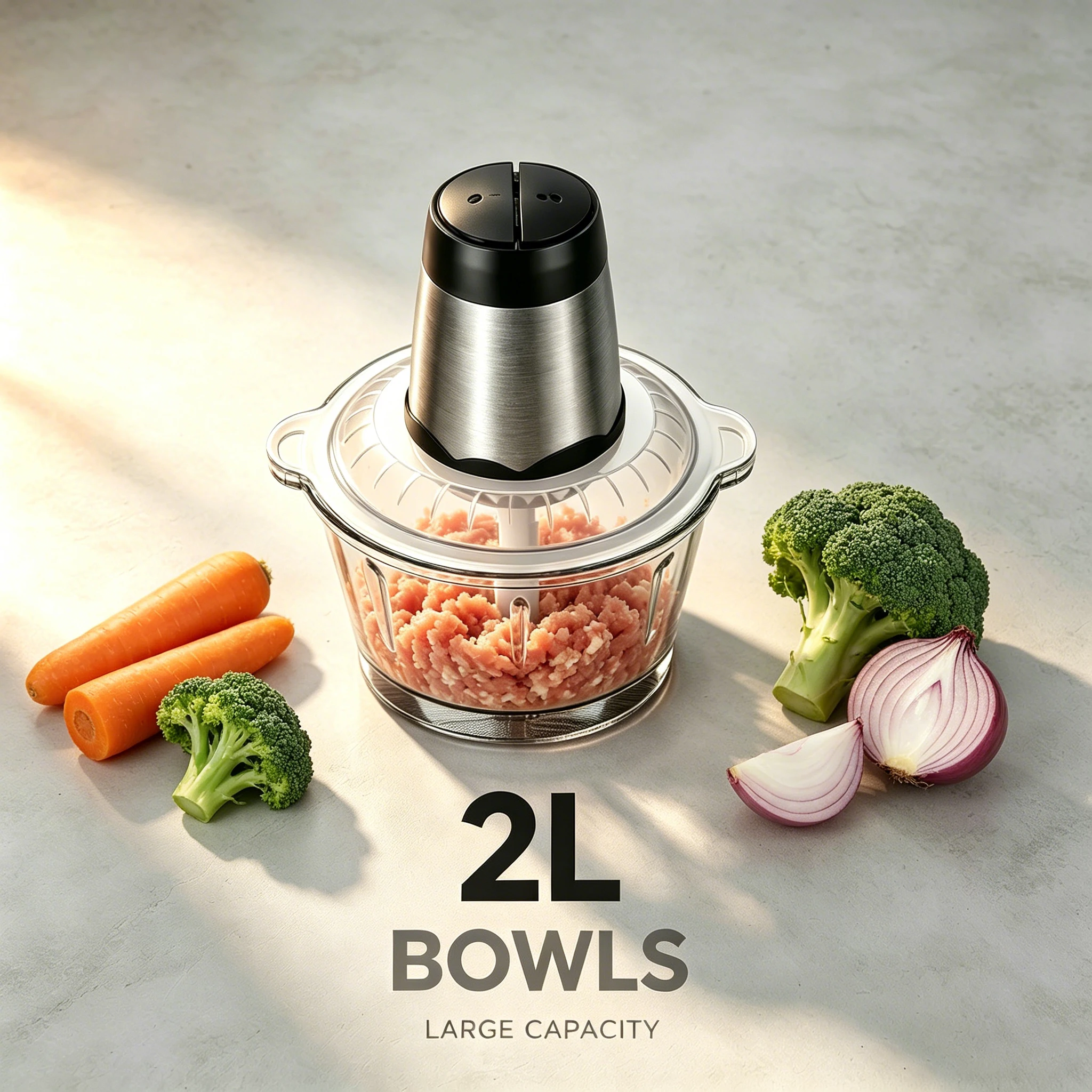 Blender en verre de grande capacité 2L, robot culinaire électrique multifonction, adapté pour le café en grains, le broyage des épices et la pilée de glace, mixeur de cuisine domestique, machine polyvalente