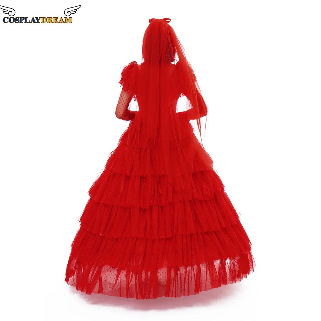 Beetlejuice Lydia Deetz Costume Lydia Deetz Red Wedding Dress Costume Halloween Costume Fancy Dress for women