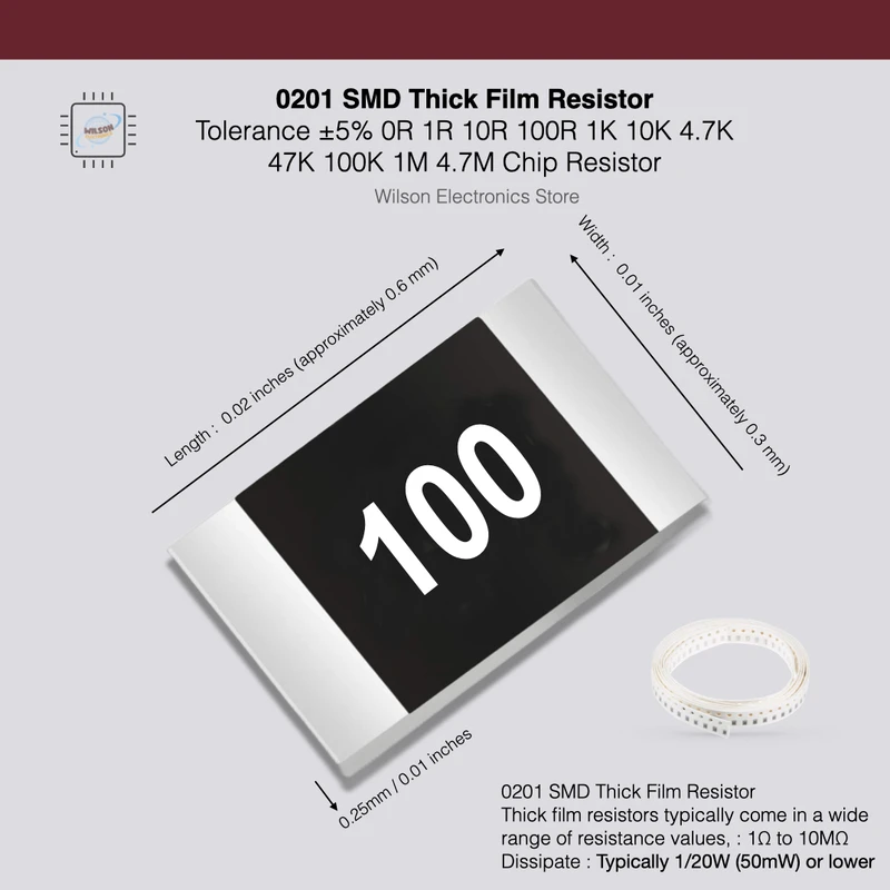 100 Pcs/Lot 0201 Sm…