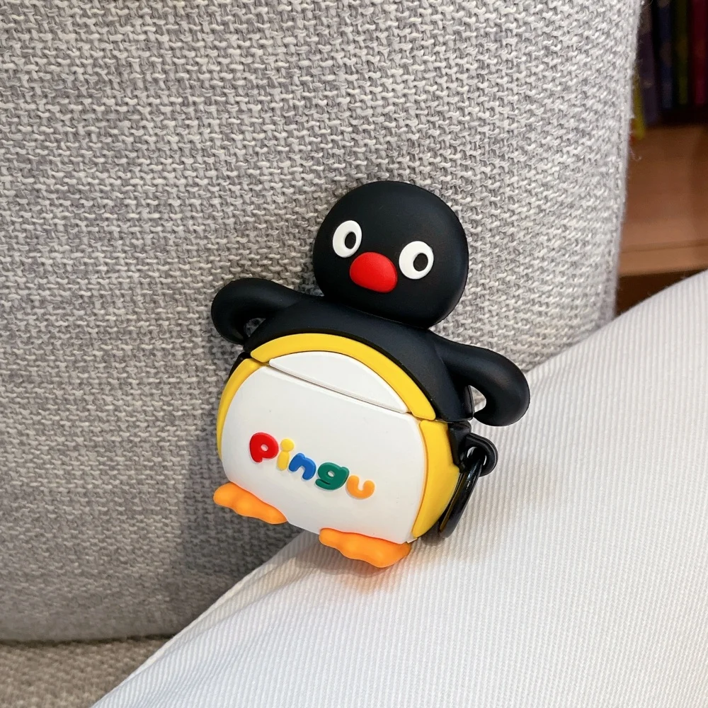 

Cute and creative silicone little penguin headphone protective case, suitable for AirPods4/3/2Pro/2/3,shockproof protective case