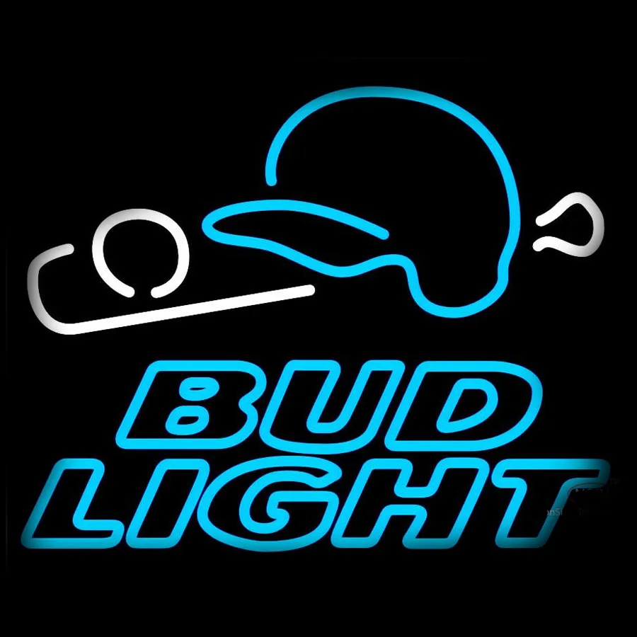 

Bud light Neon Light Sign Aesthetic Lamp Ribbon Wall Room Decor Baseball wall light Store Display Art Real Glass Tube Handcraft