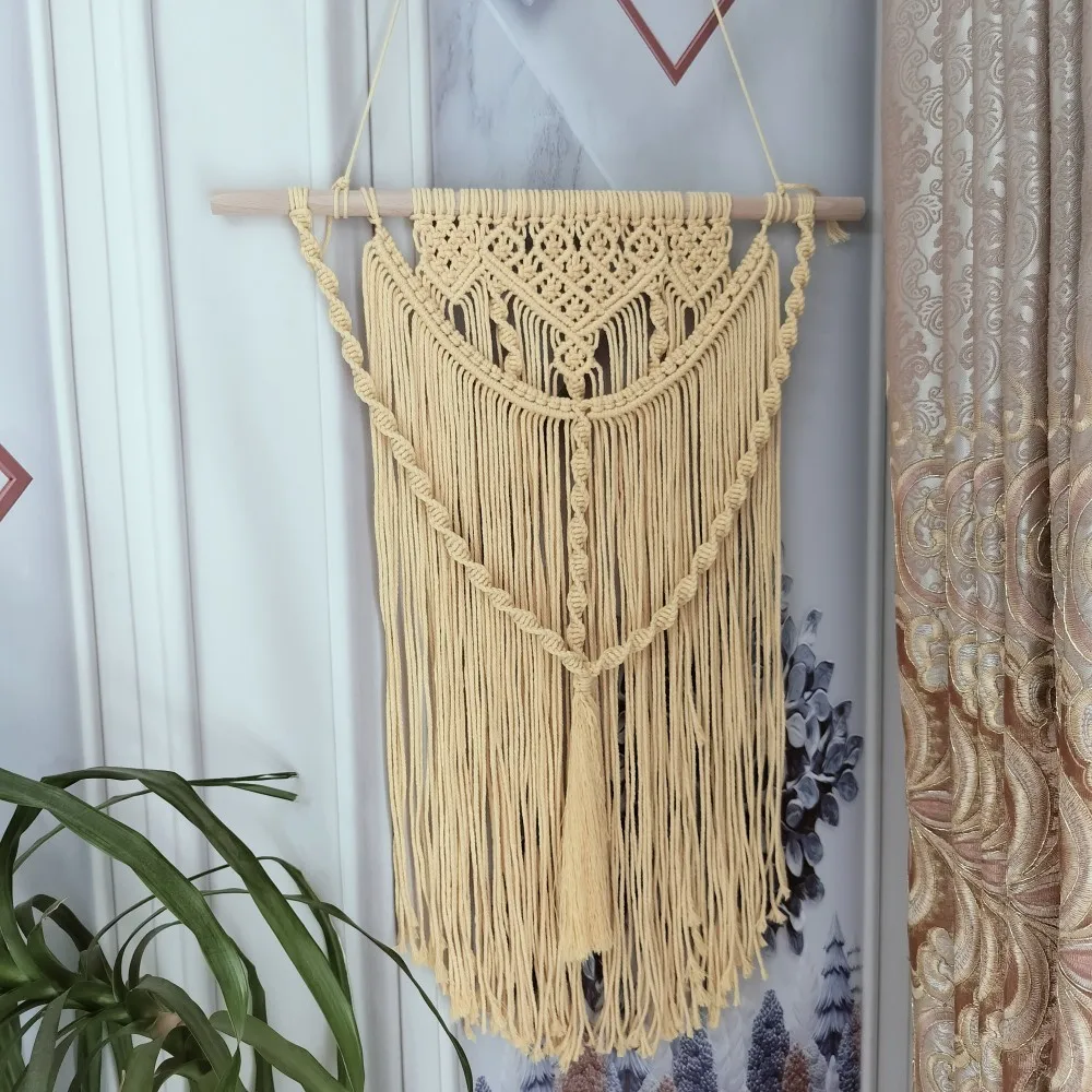 

Wall Hanging Tapestry Handwoven Macrame Tapestries Bedroom Living Room Nursery Hallway Decorations Boho Rustic Wedding Backdrop