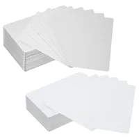 Tarjetas de visita de Metal por sublimación en blanco, 0,21/0,22/0,45mm de espesor, tarjeta de nombre imprimible de aluminio para impresión personalizada DIY, blanco/plata